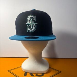 New Era Seattle Mariners 9FIFTY Snapback Black And Teal One Size New